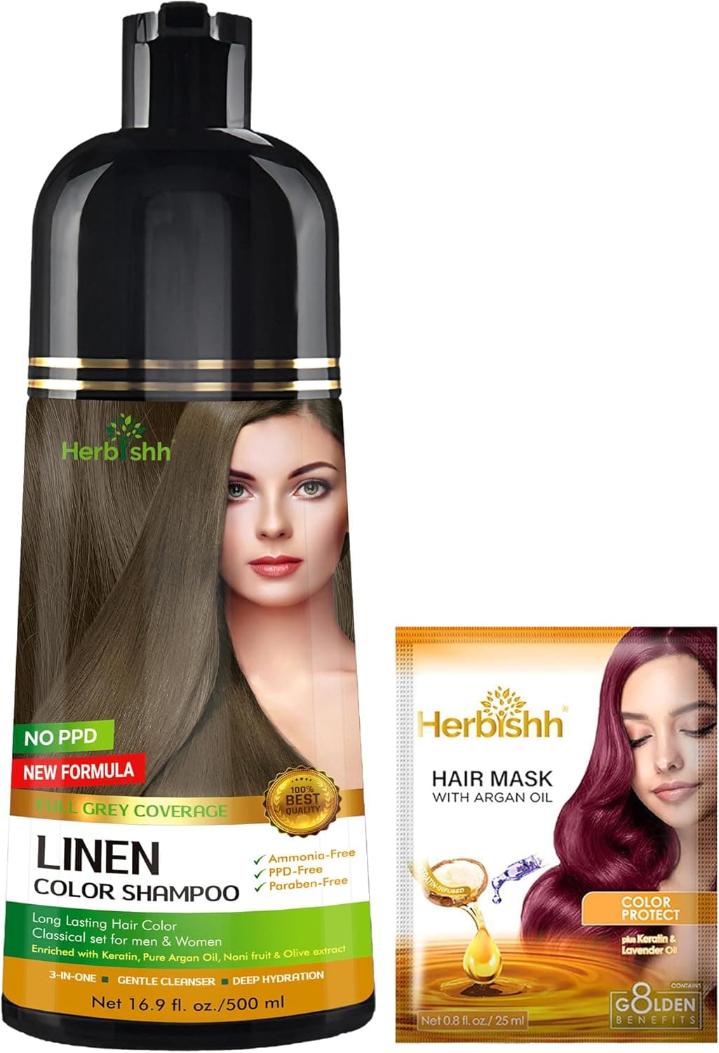 Herbishh Hair Color Shampoo for Gray Hair