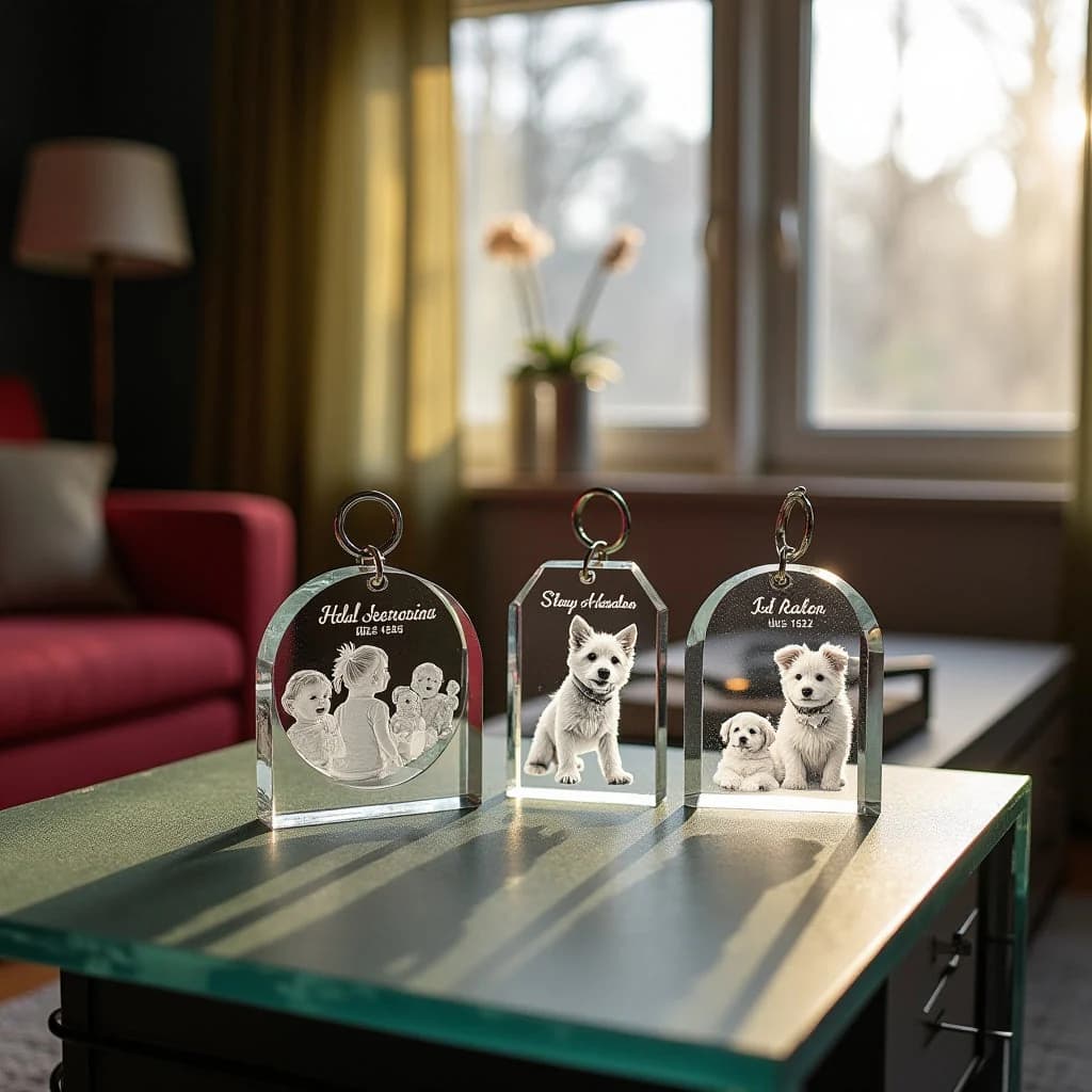 3D crystal graduation photo engraved