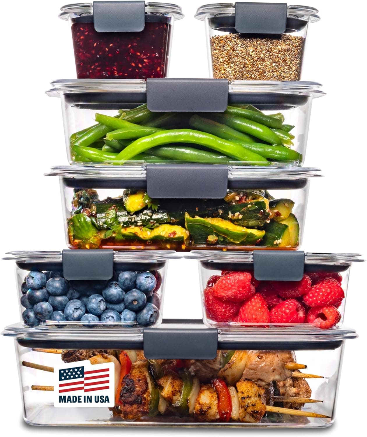 Rubbermaid Brilliance Storage 14-Piece Plastic Lids | BPA 