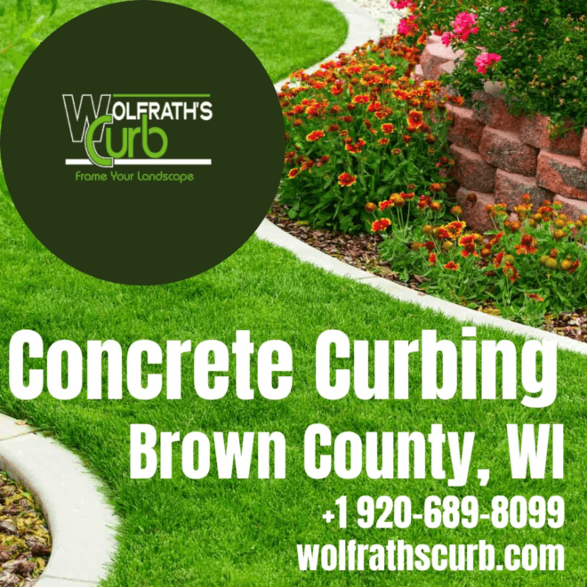 Concrete Landscape Edging Near Brown County, WI