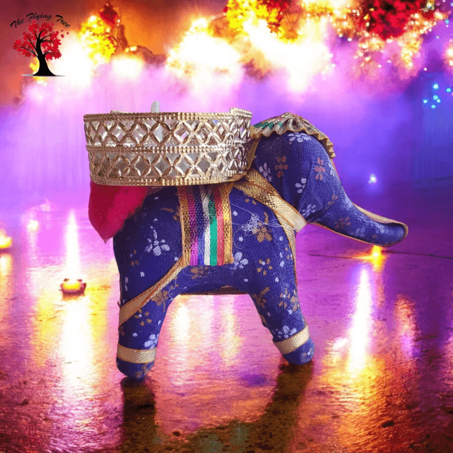 Enhance Your Home with Elephant Design Candle Holder Diya Gift Set