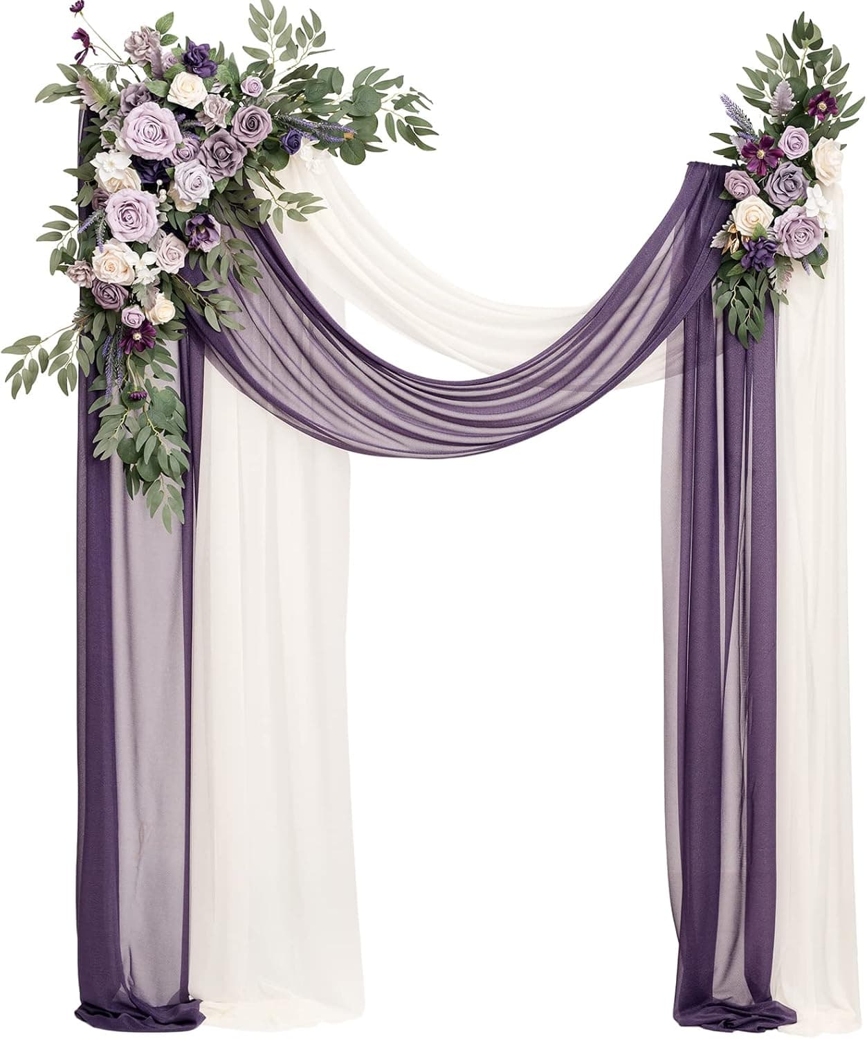 Ling's moment Purple Lilac Artificial Wedding Arch Flowers 