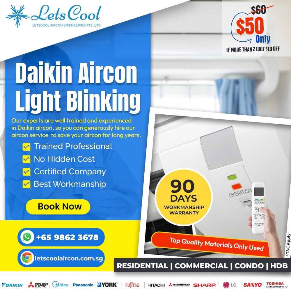 Daikin Aircon Light blinking