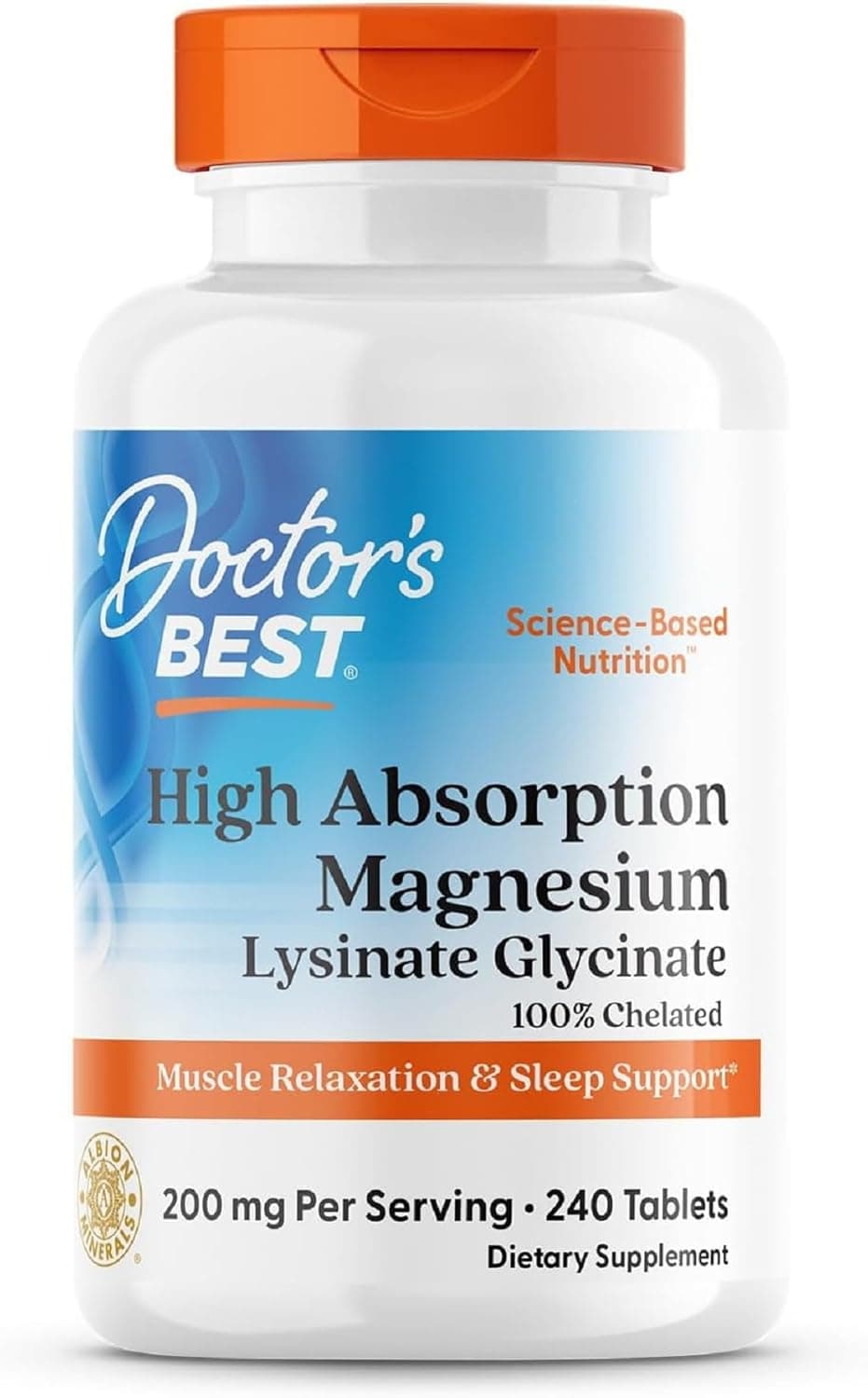  Magnesium Glycinate Chelated, Non-GMO, Vegan, Gluten & Soy
