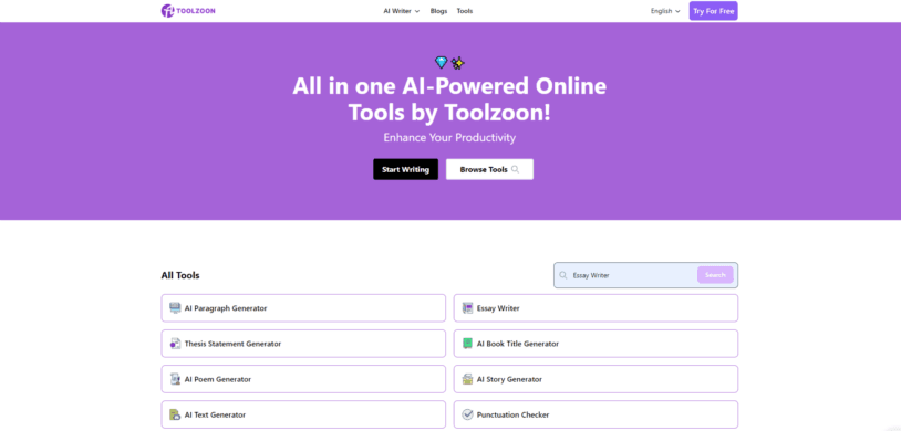 Toolzoon-Ai powered writing tools
