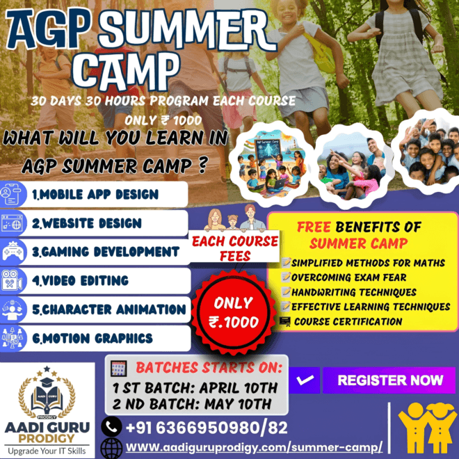  Don't miss out! Enroll today and ignite your creativity at AGP Summer Camp!