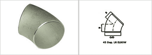 Elbow 45 Degree Buttweld Pipe Fittings Exporters in India