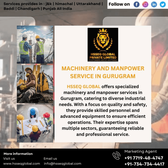 Machinery and Manpower Experts in Gurugram