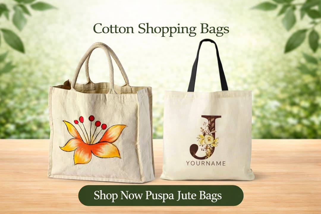 Reusable Cotton Shopping Bags for Grocery & Daily Use