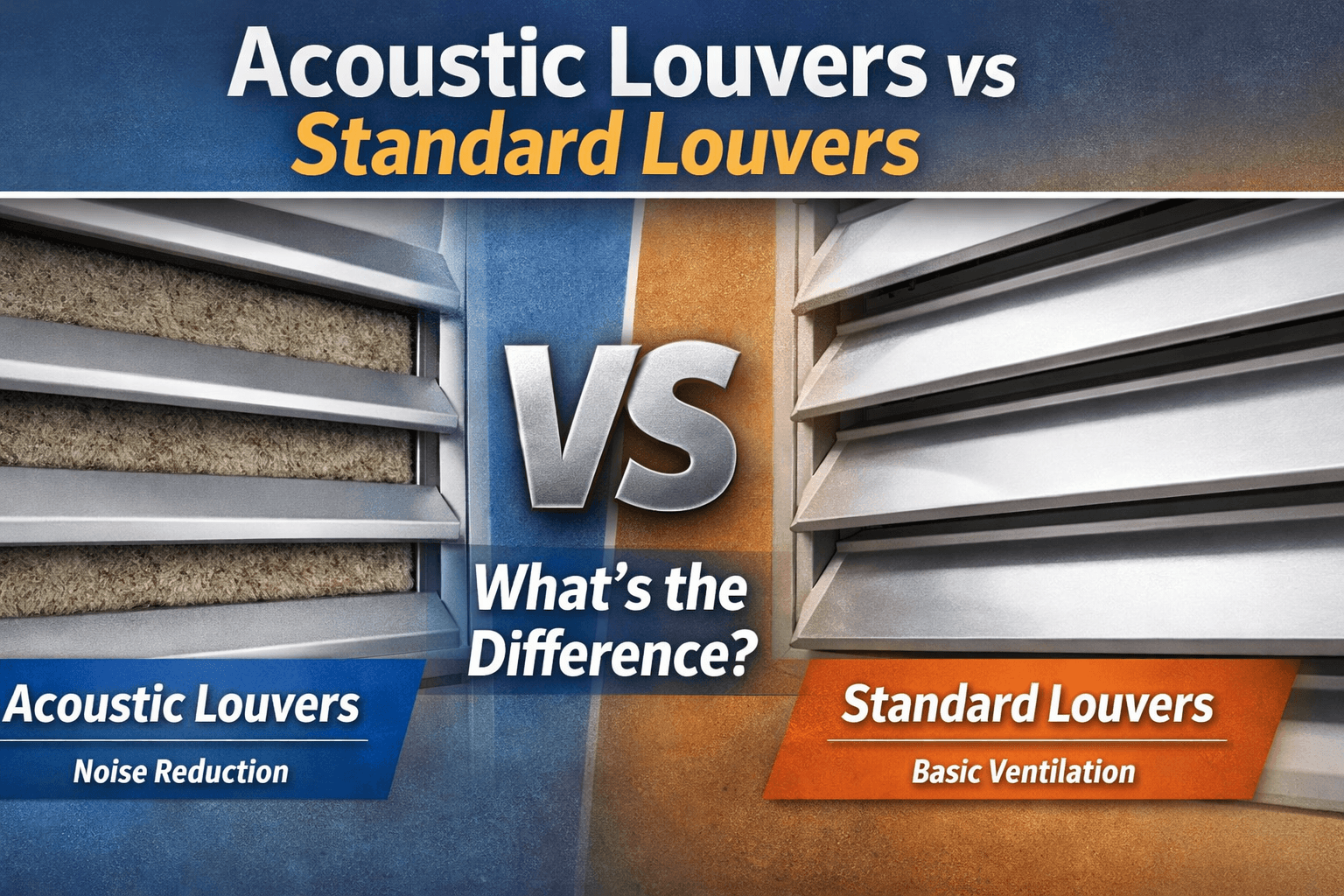 Acoustic Louvers vs Standard Louvers: What’s the Difference?