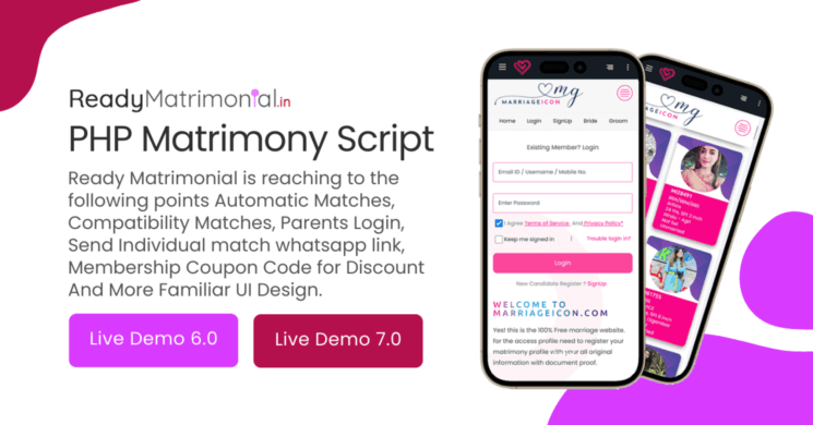 Matrimony Script Readymade Matrimonial Website PHP Script