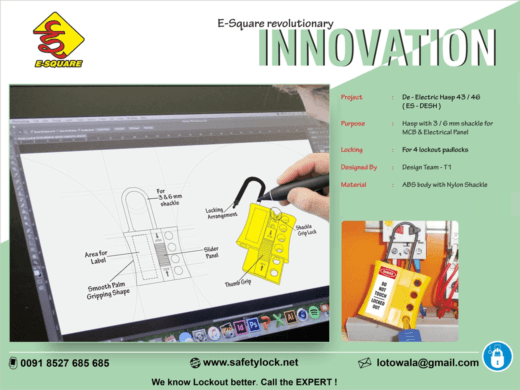 De-Electric Slider Lockout Tagout Hasp Innovation by E-Square