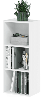 Furinno Luder Bookcase/Book/Storage, 3-Tier, White