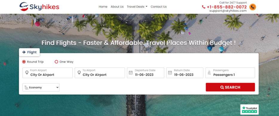 Book Instantly Cheap Flights Tickets Domestic & International | Skyhikes