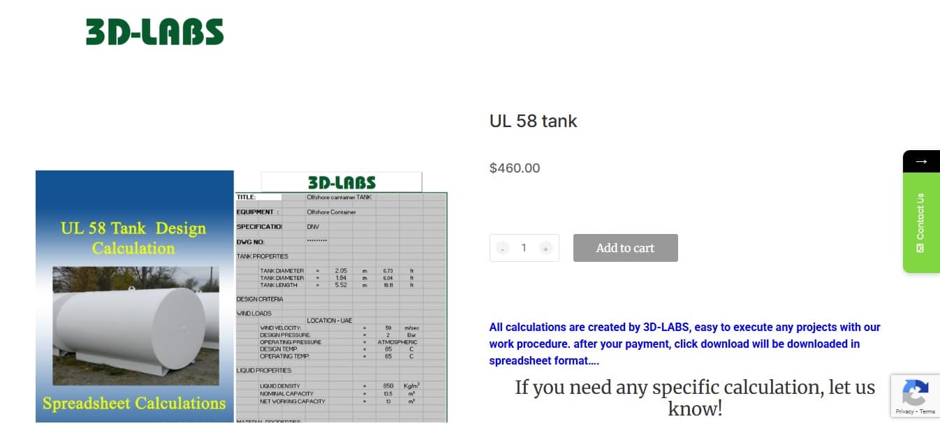 UL 58 tank