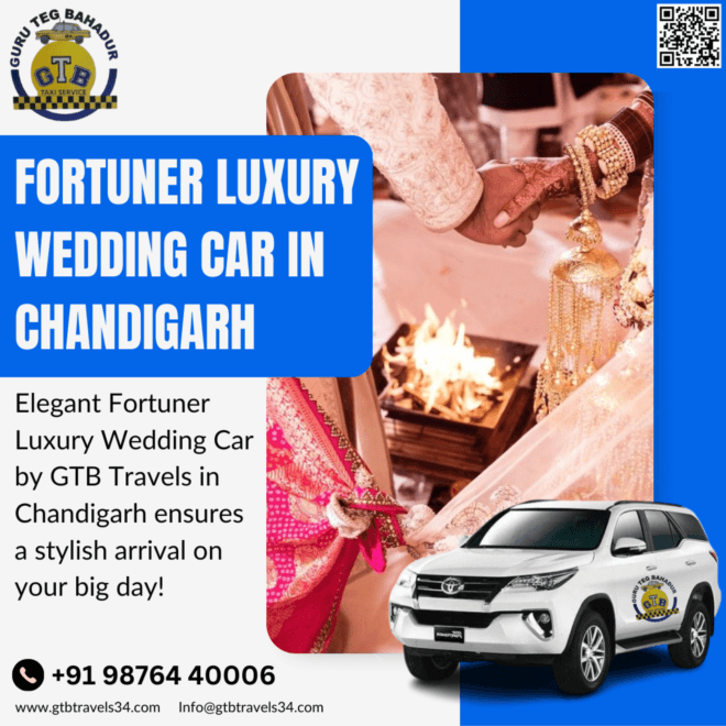 Chandigarh's Premier Fortuner Wedding Car Rentals: A Class Above