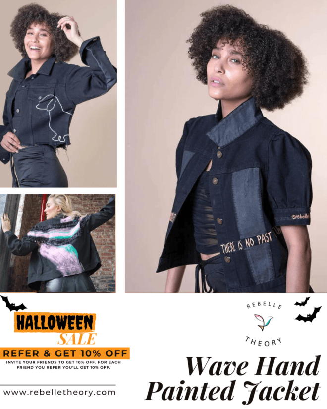 "Elevate Your Style with Rebelle Theory's Painted Denim Jackets for Women"