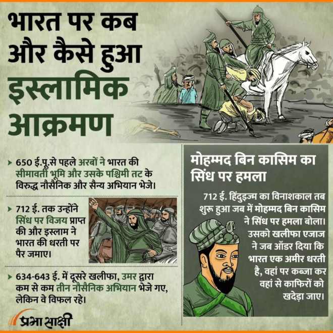 When and how did the Islamic attack on India happen?