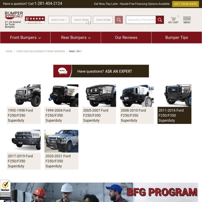 2022 ford super duty front bumper