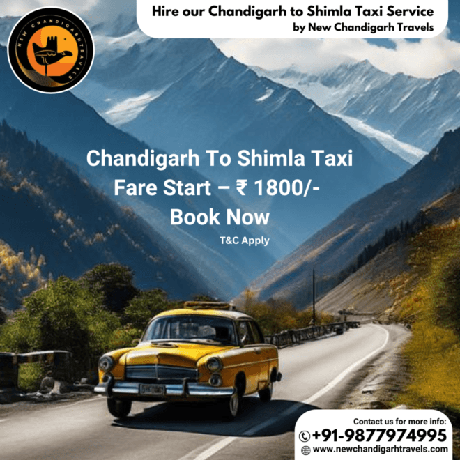 Hire our Chandigarh to Shimla Taxi Service | New Chandigarh Travels