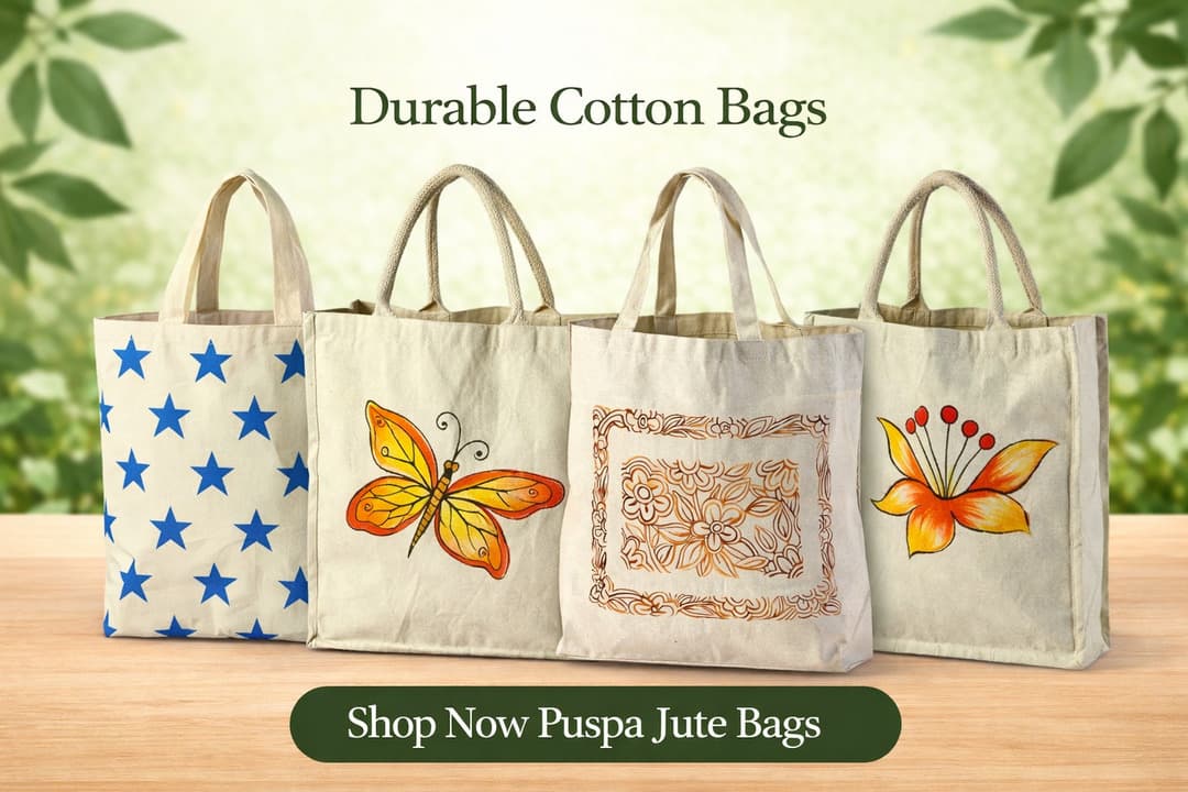 Durable Cotton Bags for Grocery, Travel & Storage