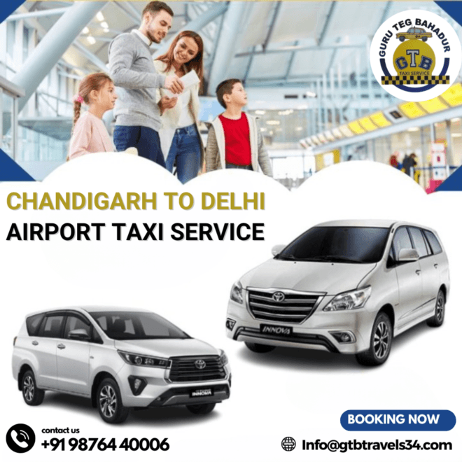 Door-to-Door Chandigarh to Delhi Airport Taxi Services
