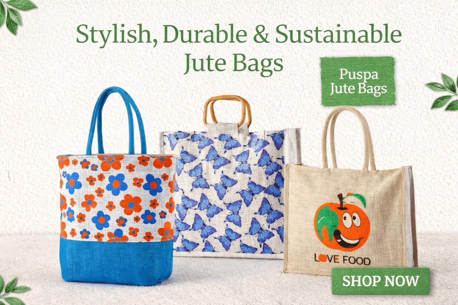 Stylish, Durable & Sustainable Jute Bags