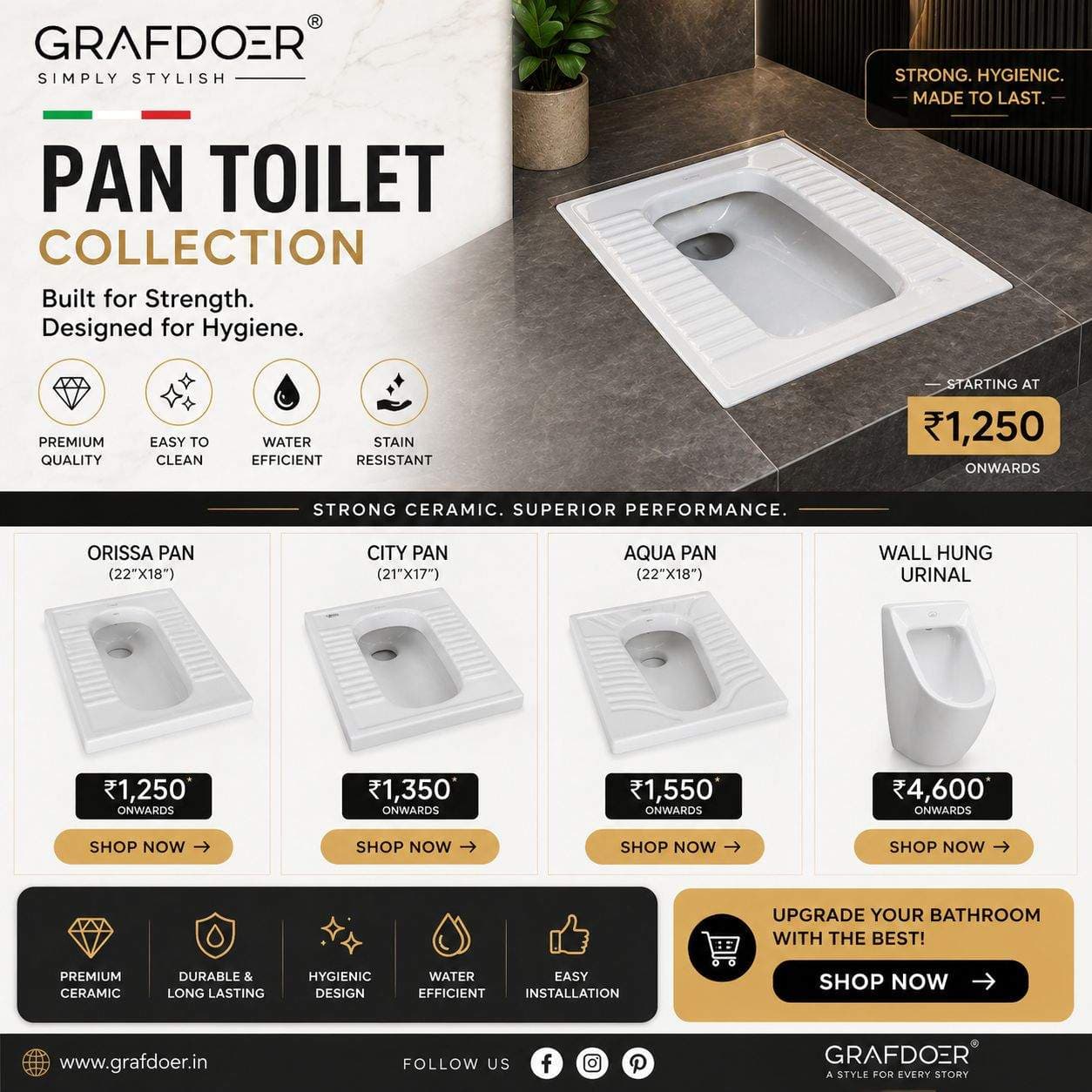 Modern Pan Toilets: Durable & Efficient Bathroom Solutions
