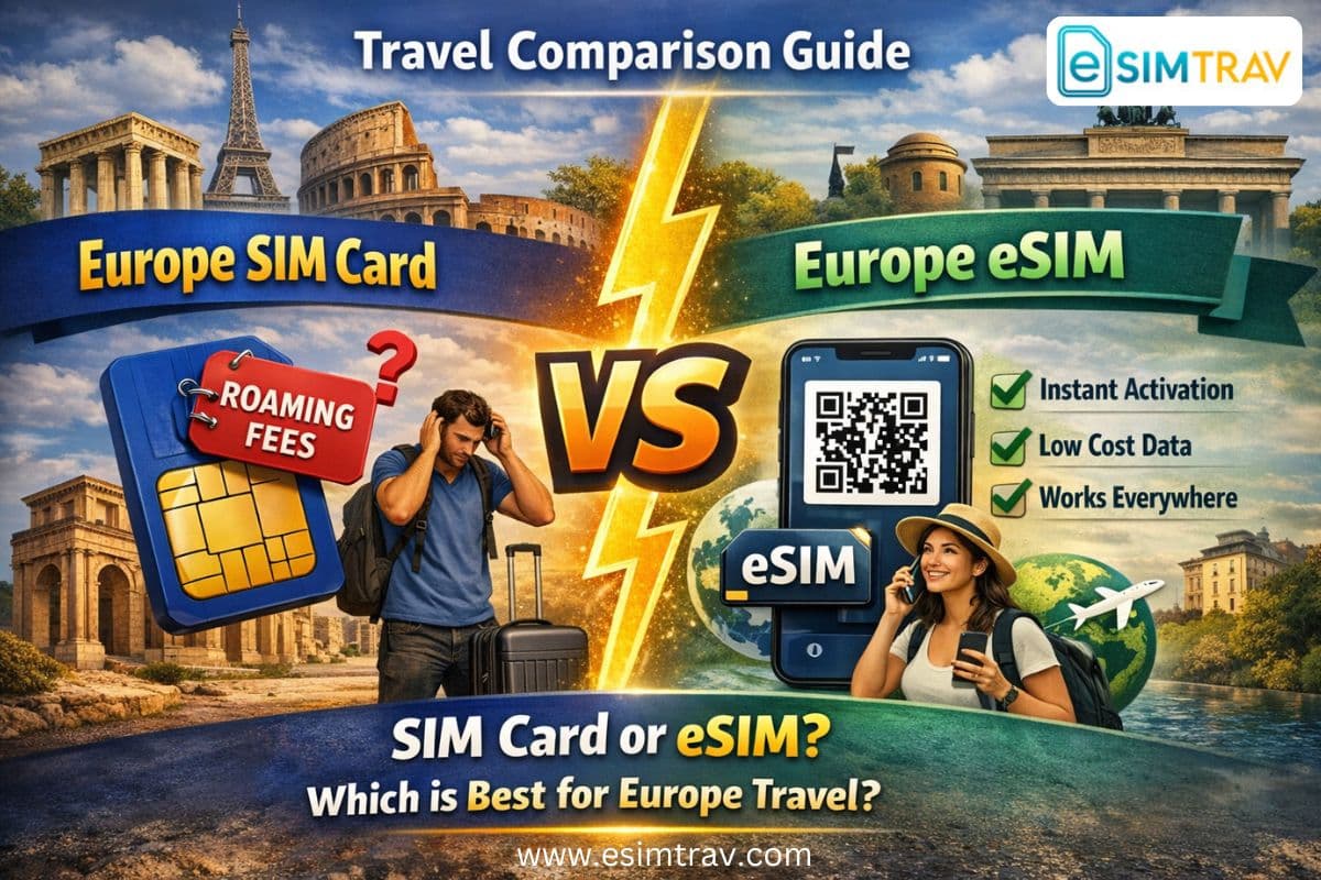 Europe SIM Card vs eSIM: Travel Comparison Guide – eSIMTrav