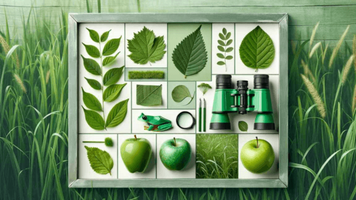 Green-colored objects for preschool nature runs: Exploring Nature