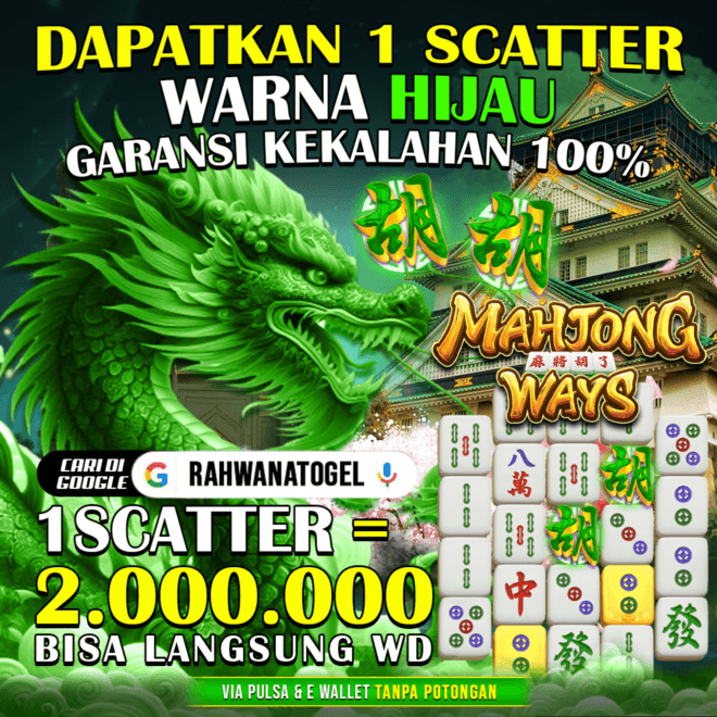 RAHWANATOGEL: Situs Slot Gacor Mudah Dapat Scatter Hitam Mahjong Ways