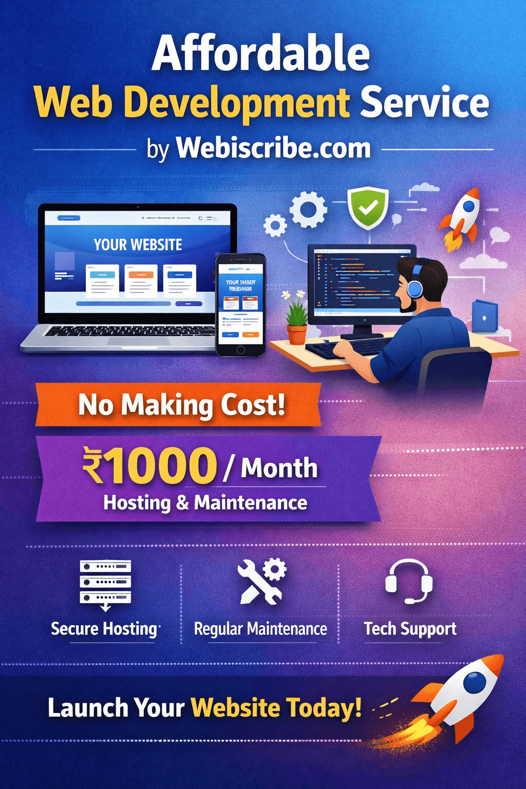 Affordable Web Development Service by Webiscribe.com