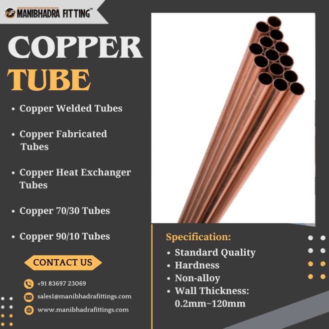 Medical Gas Copper Pipe Manufacturer and Supplier in India
