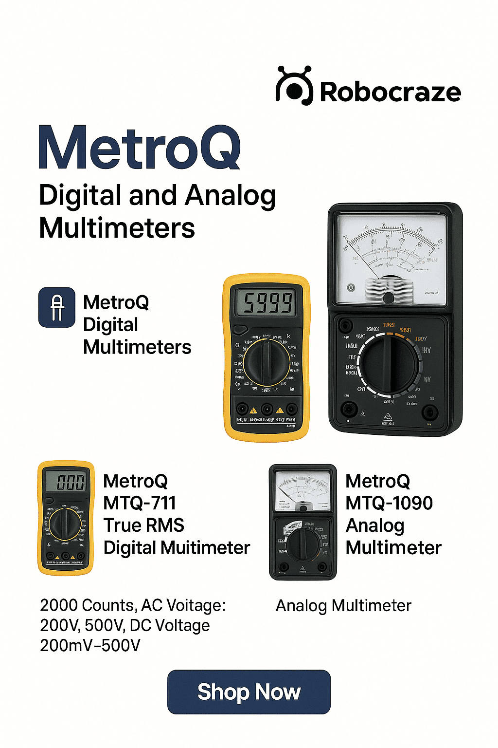 Buy Genuine MetroQ Multimeters, Clamp Meters & More