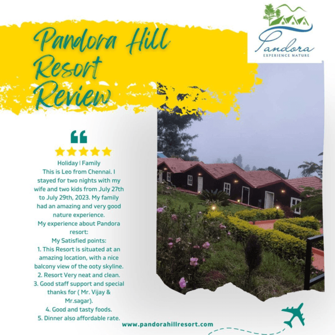            Find the best hotel in ooty at Pandora Hills Resort, at a pocket-friendly price