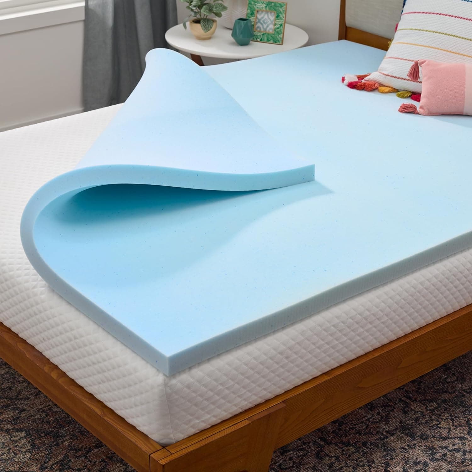 Linenspa 2 Inch Gel Infused Memory Foam Mattress Topper 