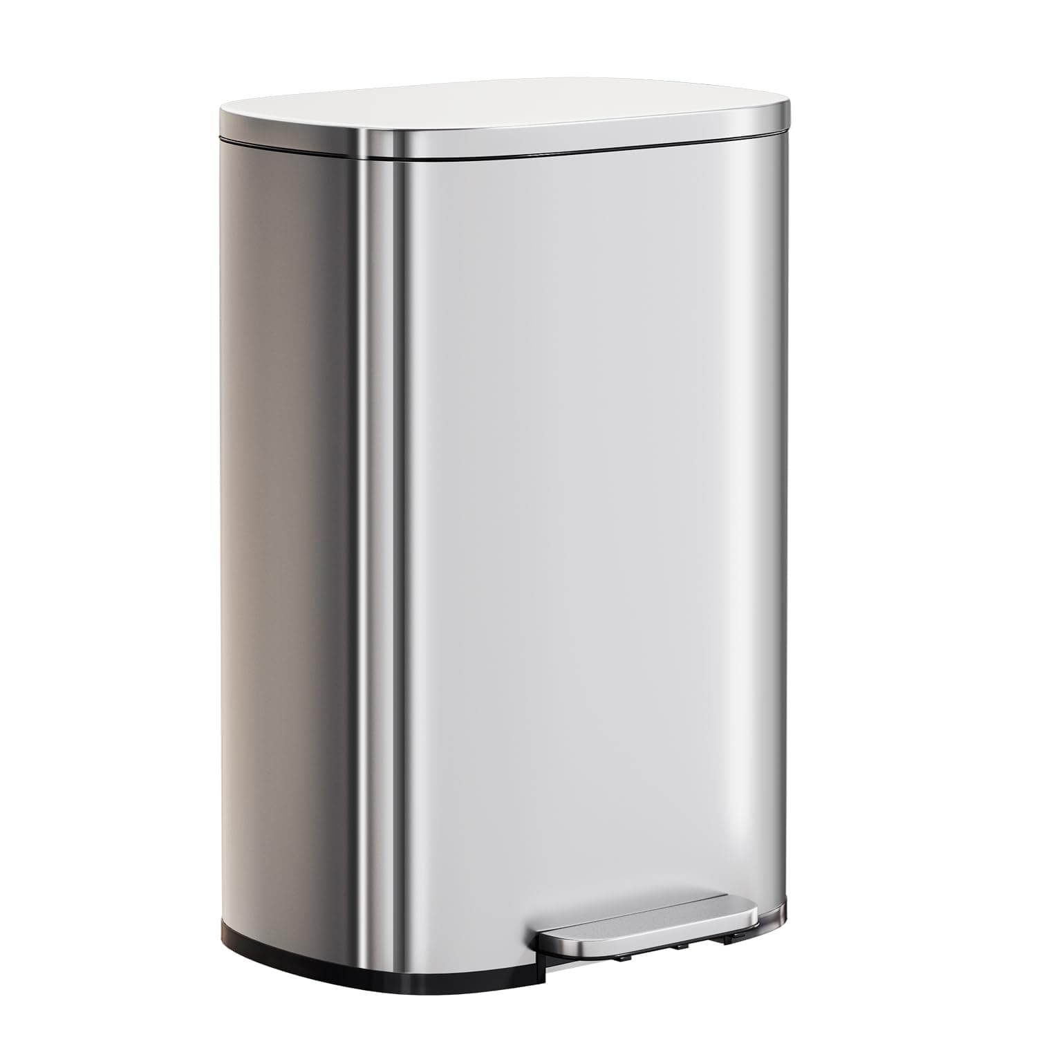 PayLessHere Trash Can with Lid, 13 Gallon (50L) Stainless 