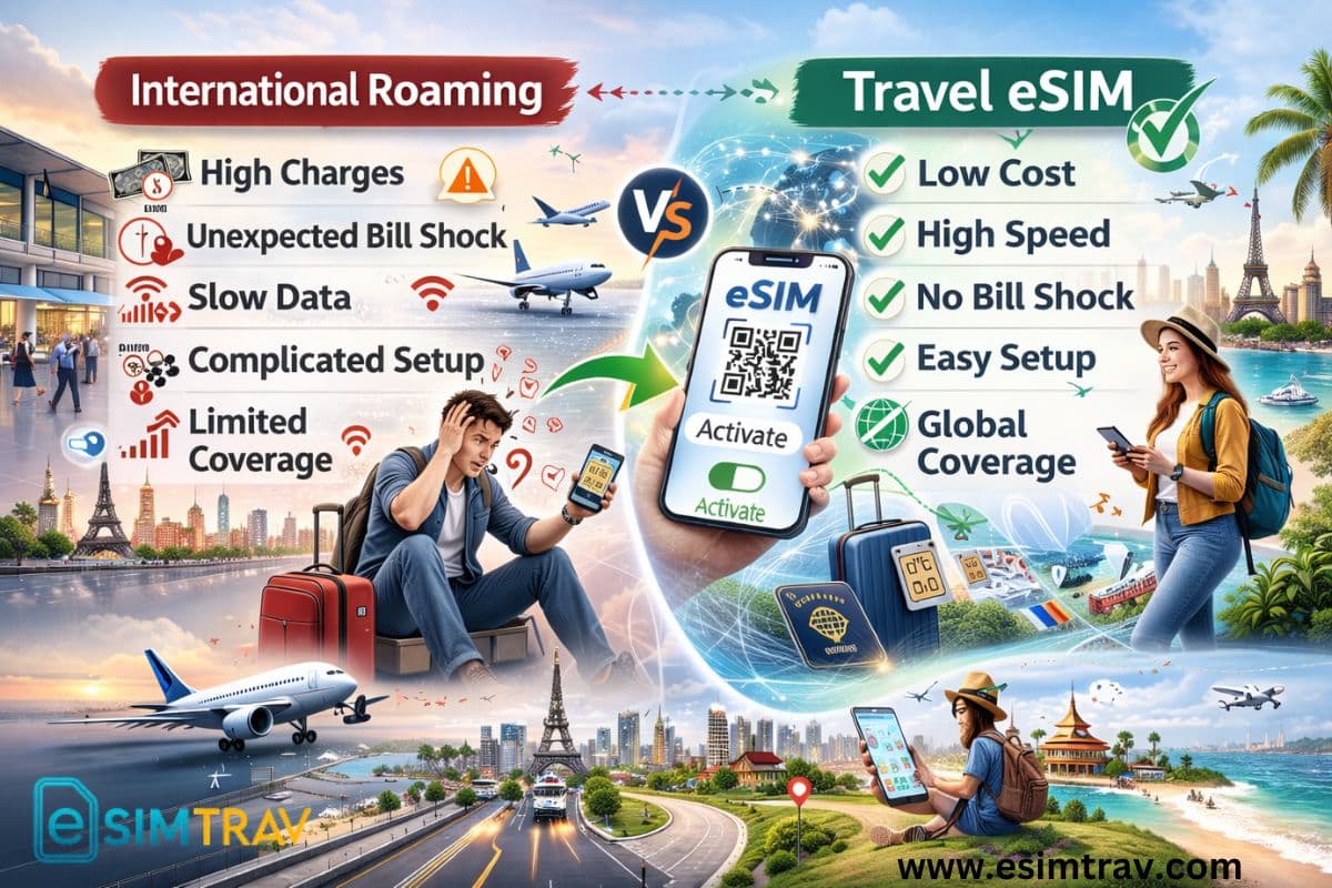 What's the difference between travel eSIM and International