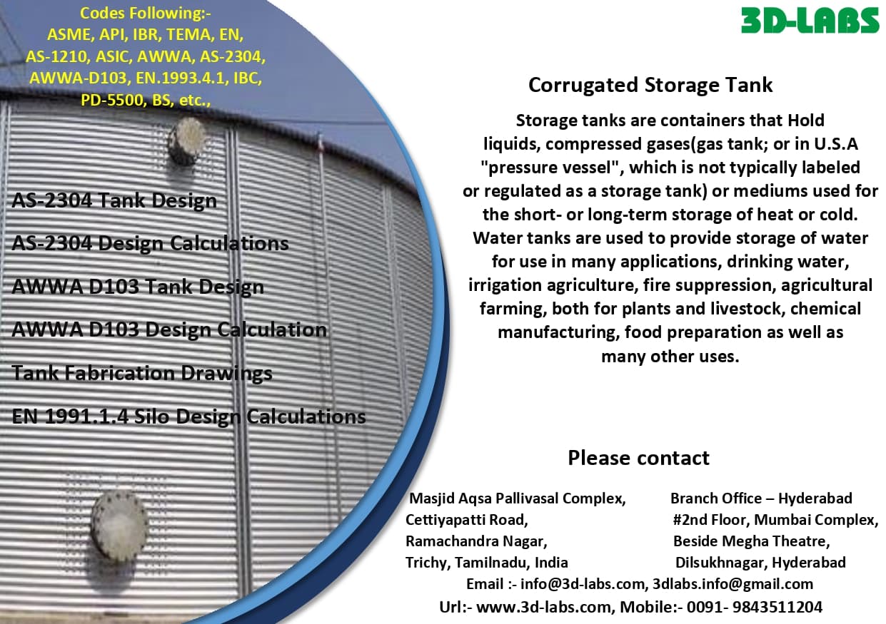  corrugated storage tank design
