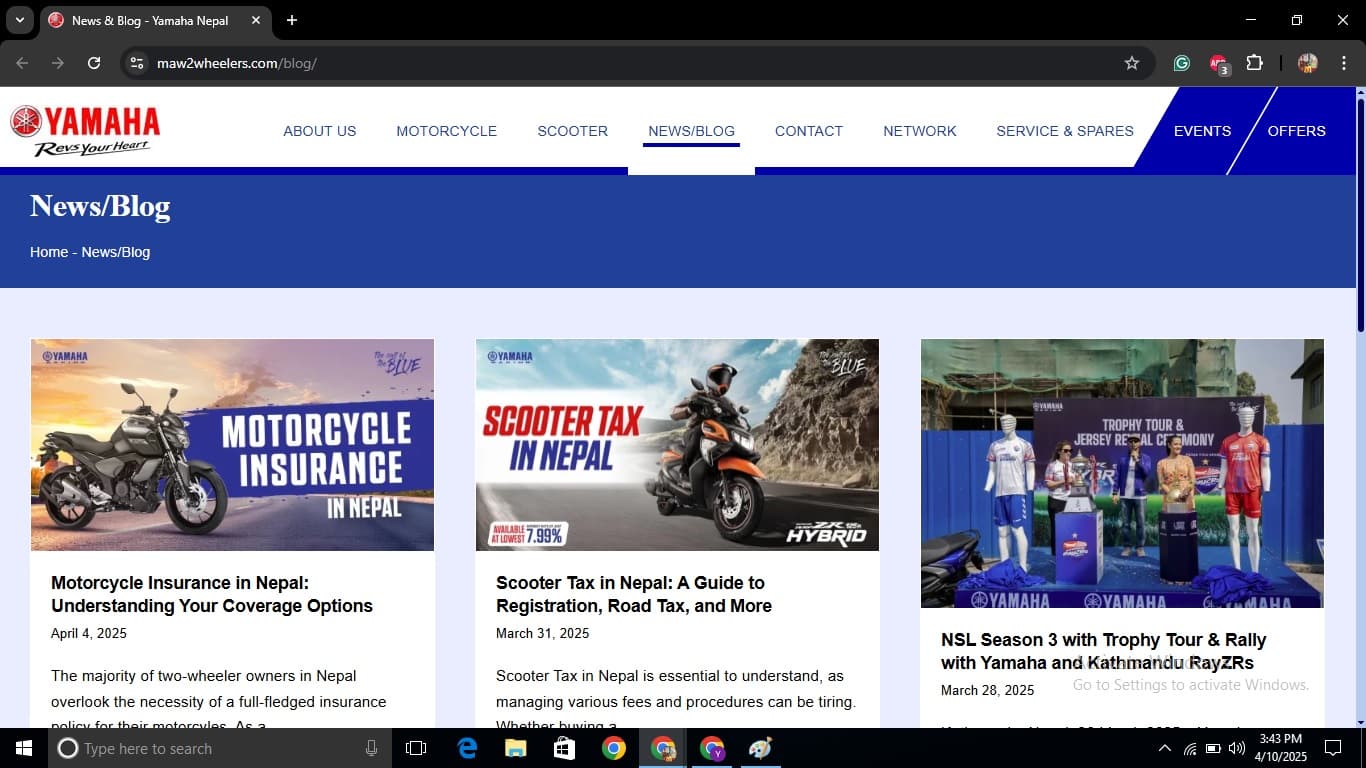 News & Blogs - Yamaha Nepal