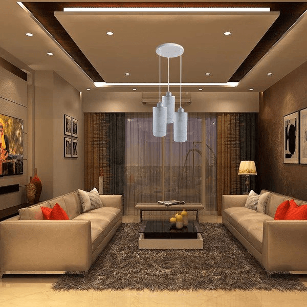 Radiate Elegance with Our Ceiling Rose 3 Way Hanging Pendant Lamp