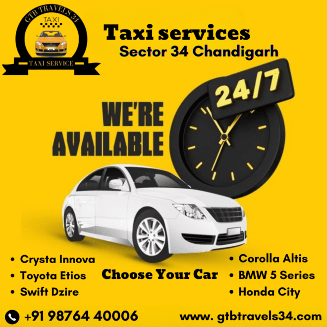 "Your Go-To Taxi Service in Sector 34 Chandigarh: GTB Travels34"