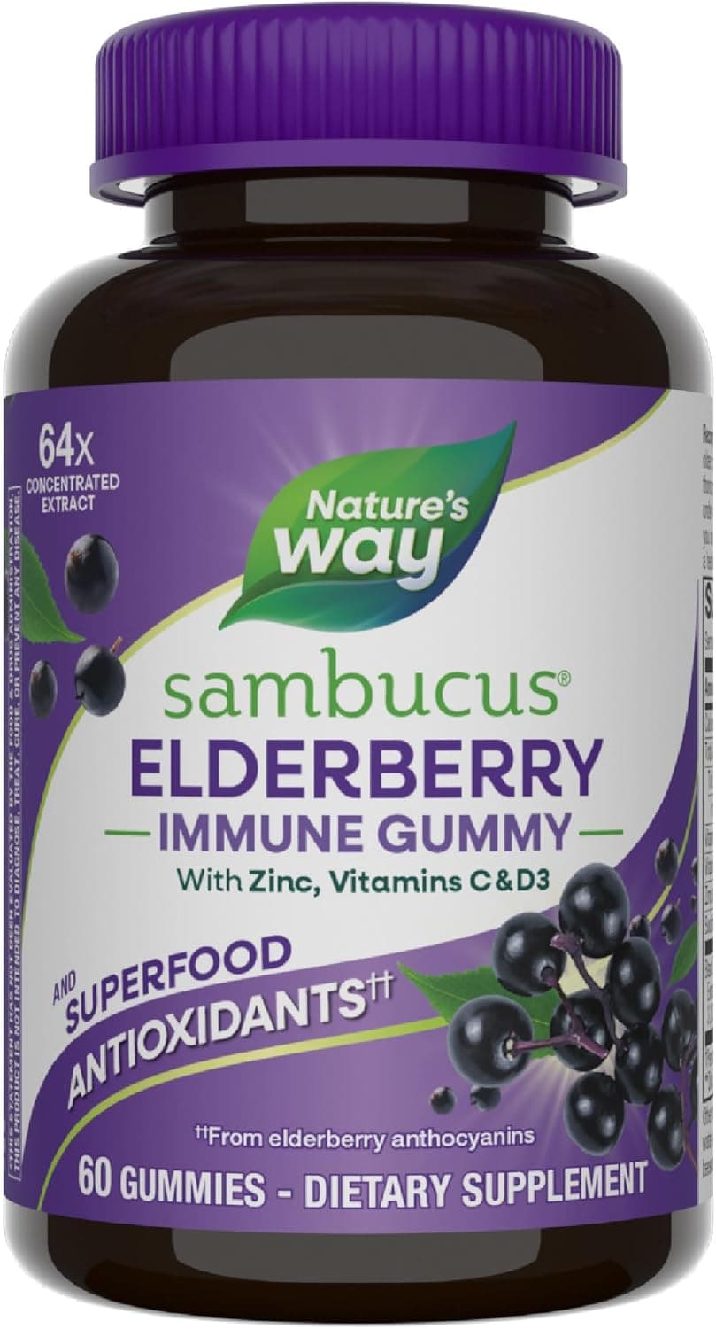 Nature’s Way Sambucus Elderberry , Immune Support Gummies