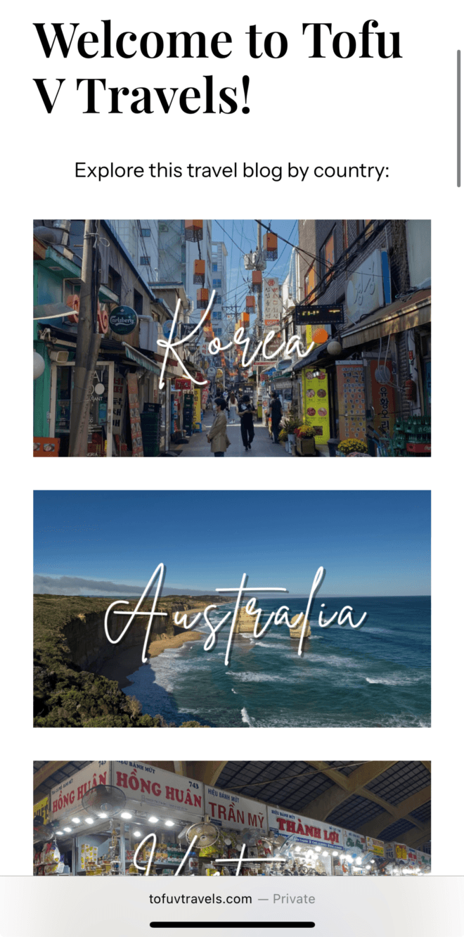 Tofu V Travels
