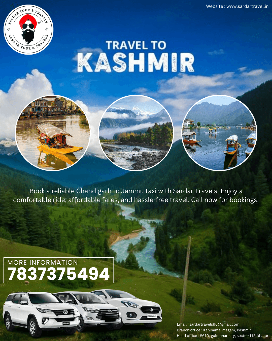 One-Way & Round-Trip Chandigarh to Jammu Taxi Service