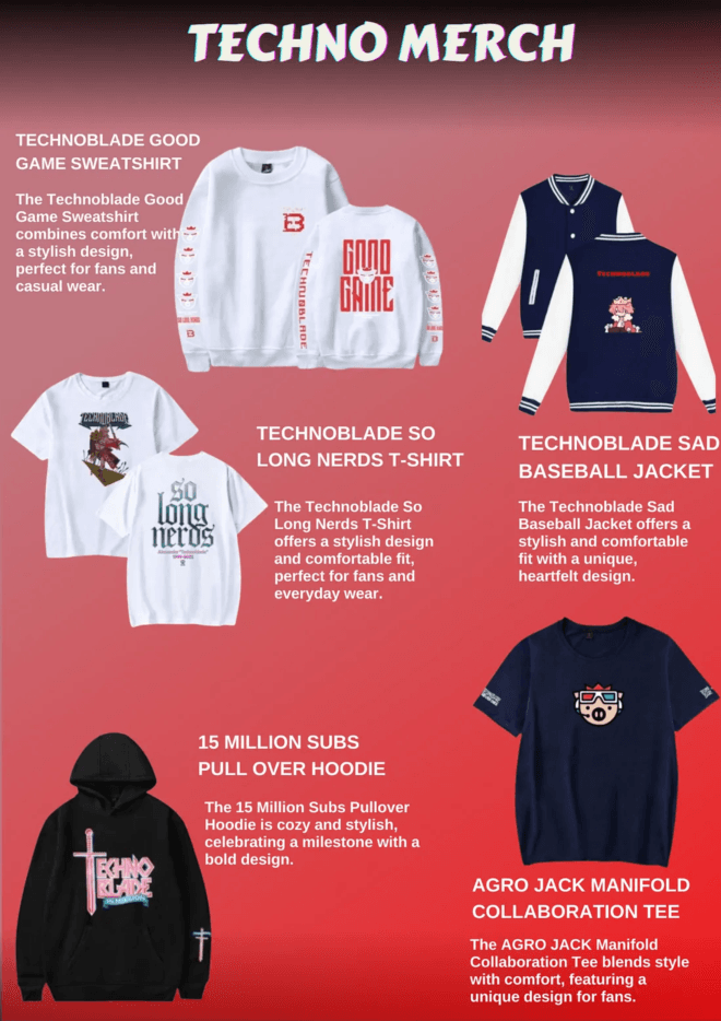 Technoblade Epic Merch Collection