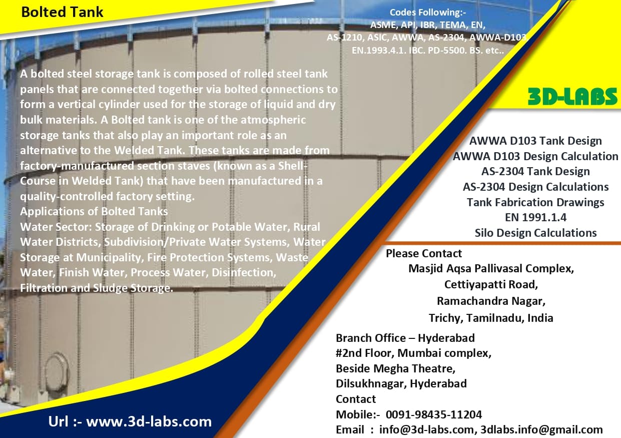   bolted tank design code