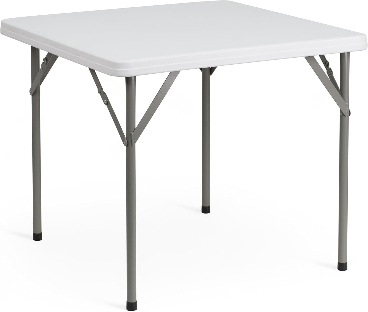 Flash Furniture 34'' Square Granite White Plastic Folding
