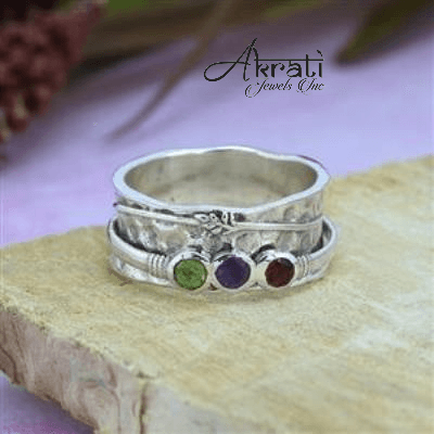 Silver Amethyst Stone Jewelry by Akrati Jewels Inc  
