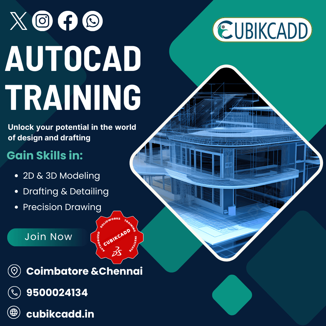 AutoCad Training Institute  in Coimbatore